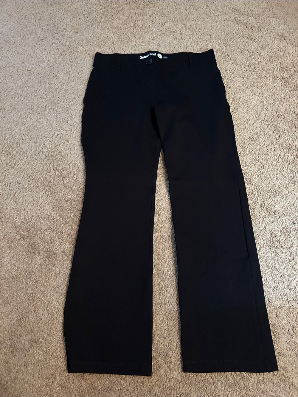 Betabrand Black Flare Work Pants